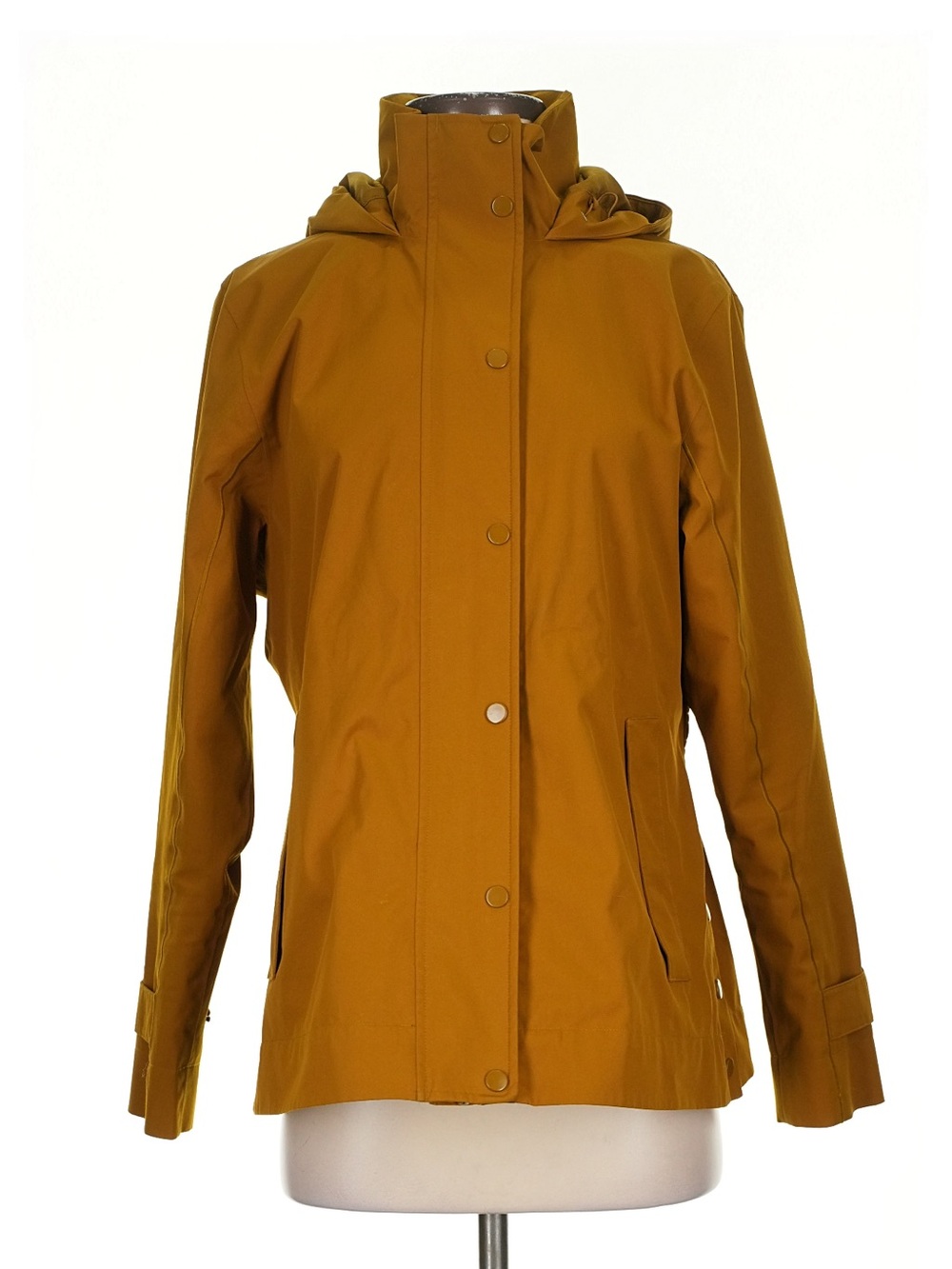 Athleta Women's Hooded Rain Jacket - Mustard Yellow